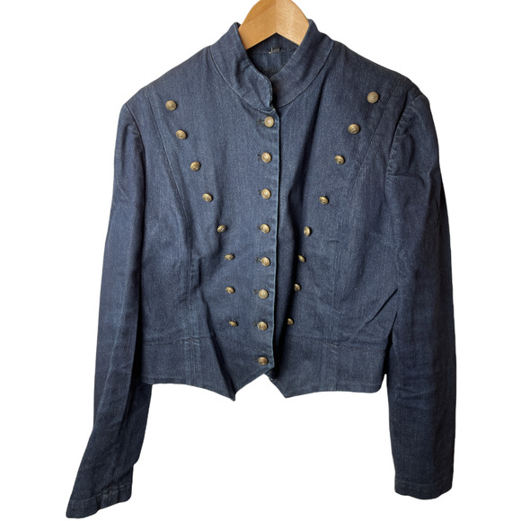 Ralph Lauren Blue Denim Military Jacket Women's Size 14